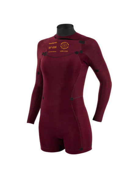 Shorty Femme Manera Seafarer Hybrid 3/2 mm Front Zip 2024 - Vue intérieure