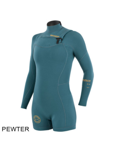Shorty Femme Manera Seafarer Hybrid 3/2 mm Front Zip 2024