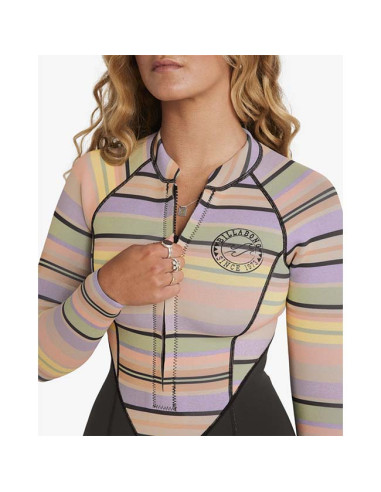 Shorty Billabong Salty Dayz Natural 2 mm Front Zip 2025